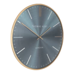 Klok Oyster Staal Blauw/goud U00f8 40 Cm - Wandklok