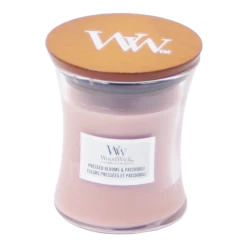 Woodwick Pressed Blooms & Patchouli Mini Candle - Geurkaars