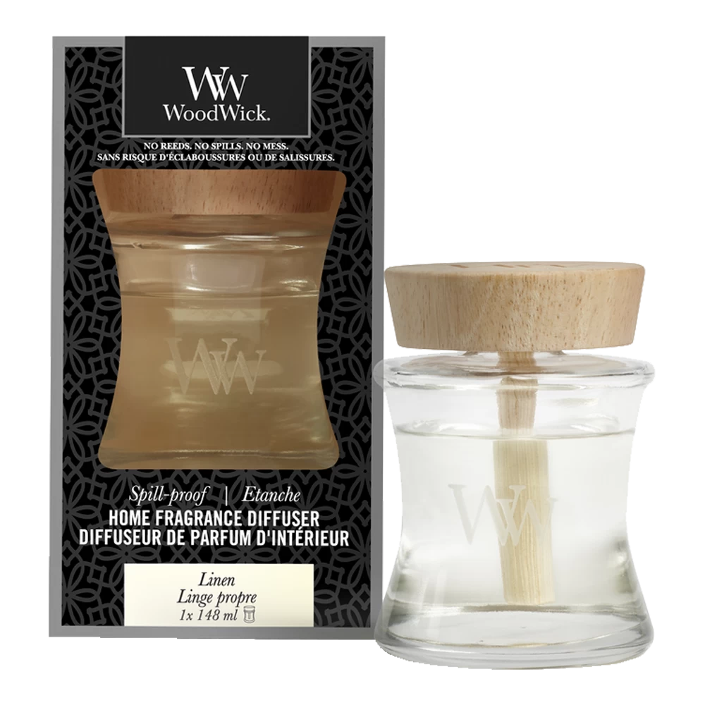 WoodWick WW Linen Home Fragrance Diffuser 1 WoodWick WW Linen Home Fragrance Diffuser